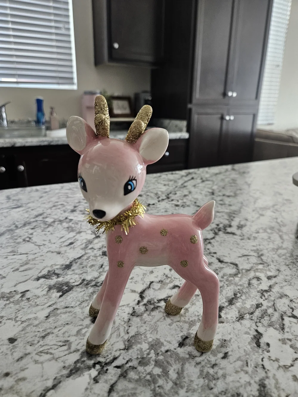 Target Pink and Gold Ceramic Reindeer Holiday Figurine